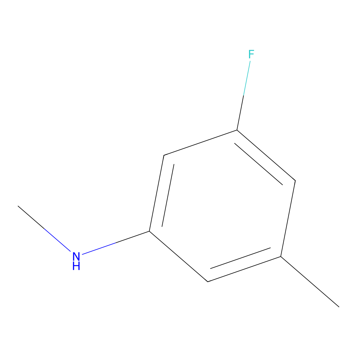 3-fluoro-N,5-dimethylaniline molecular structure, CAS 1369939-90-1