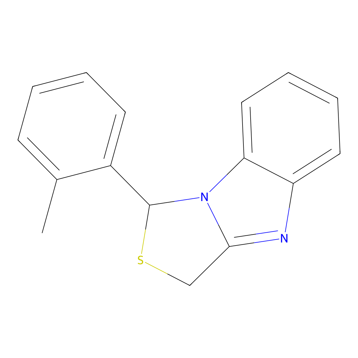 1-(2-Methylphenyl)-3H-[1,3]thiazolo[3,4-a]benzimidazole molecular structure, CAS 136994-95-1