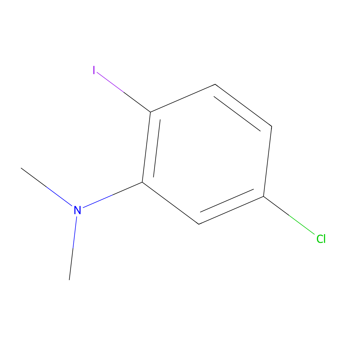5-Chloro-2-iodo-N,N-dimethylaniline molecular structure, CAS 1369940-23-7