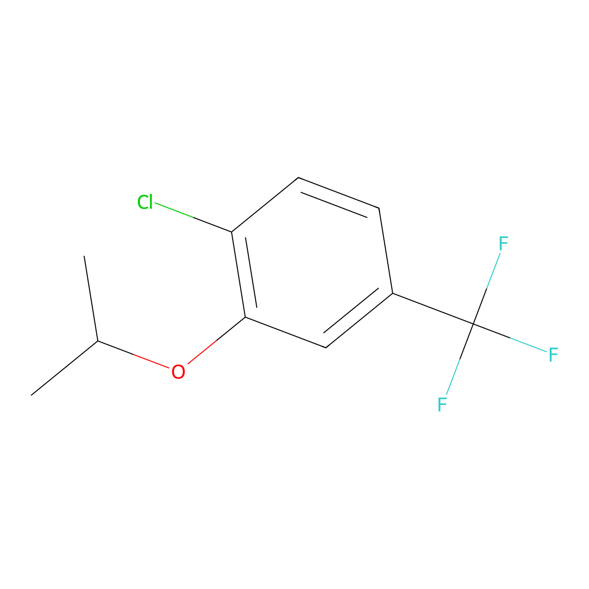 1-Chloro-2-(propan-2-yloxy)-4-(trifluoromethyl)benzene molecular structure, CAS 1369940-70-4