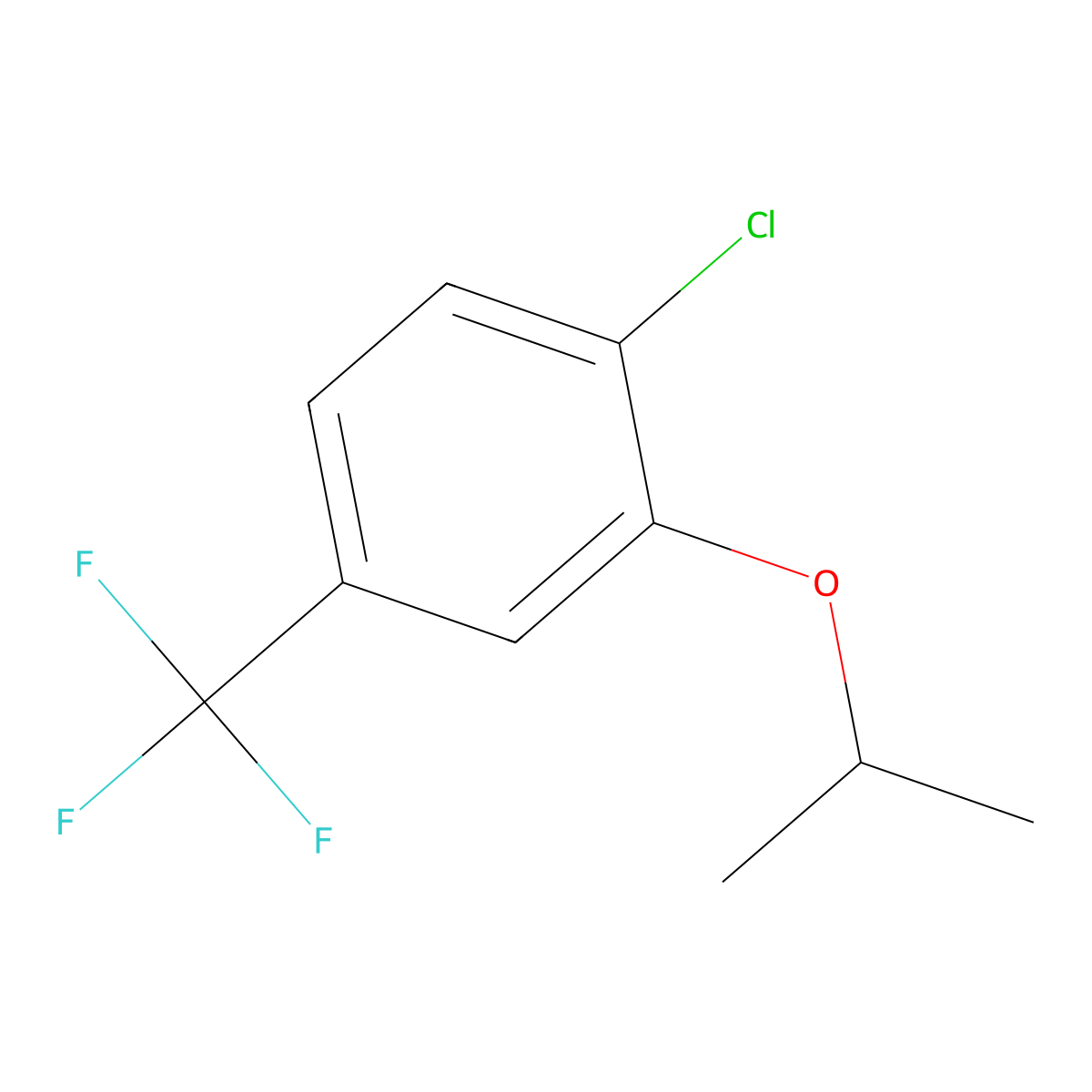 1-Chloro-2-(propan-2-yloxy)-4-(trifluoromethyl)benzene molecular structure, CAS 1369940-70-4