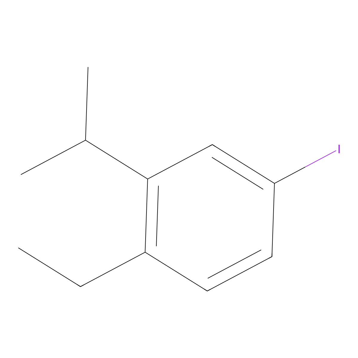 1-Ethyl-4-iodo-2-(propan-2-yl)benzene molecular structure, CAS 1369942-30-2