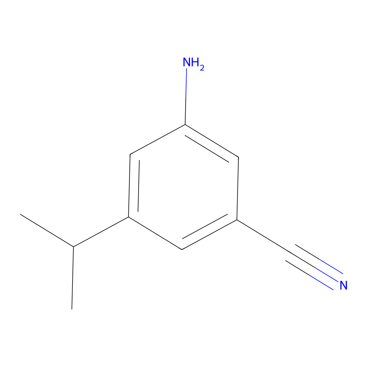 3-Amino-5-isopropylbenzonitrile molecular structure, CAS 1369942-67-5