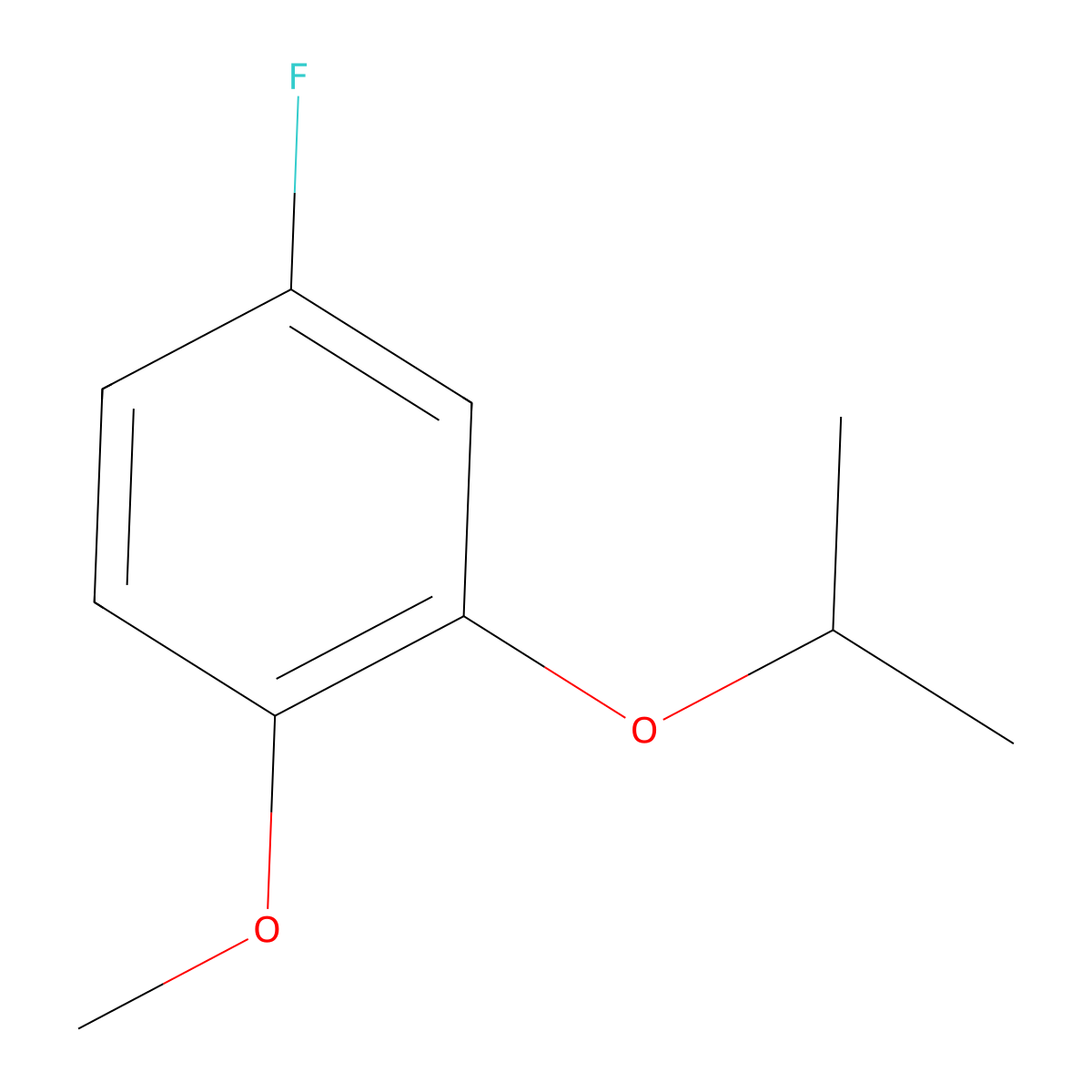 4-Fluoro-2-isopropoxy-1-methoxybenzene molecular structure, CAS 1369942-74-4
