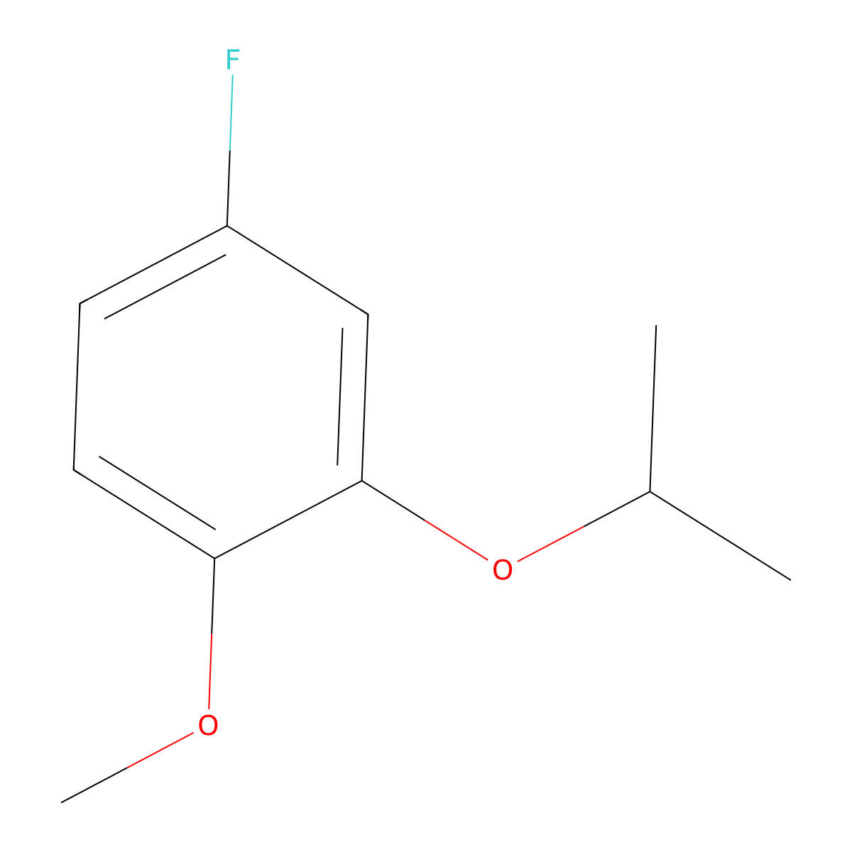 4-Fluoro-2-isopropoxy-1-methoxybenzene molecular structure, CAS 1369942-74-4