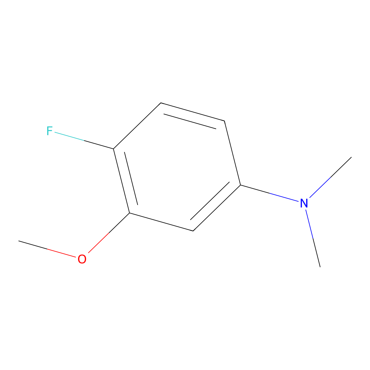 4-Fluoro-3-methoxy-N,N-dimethylbenzenamine molecular structure, CAS 1369942-80-2