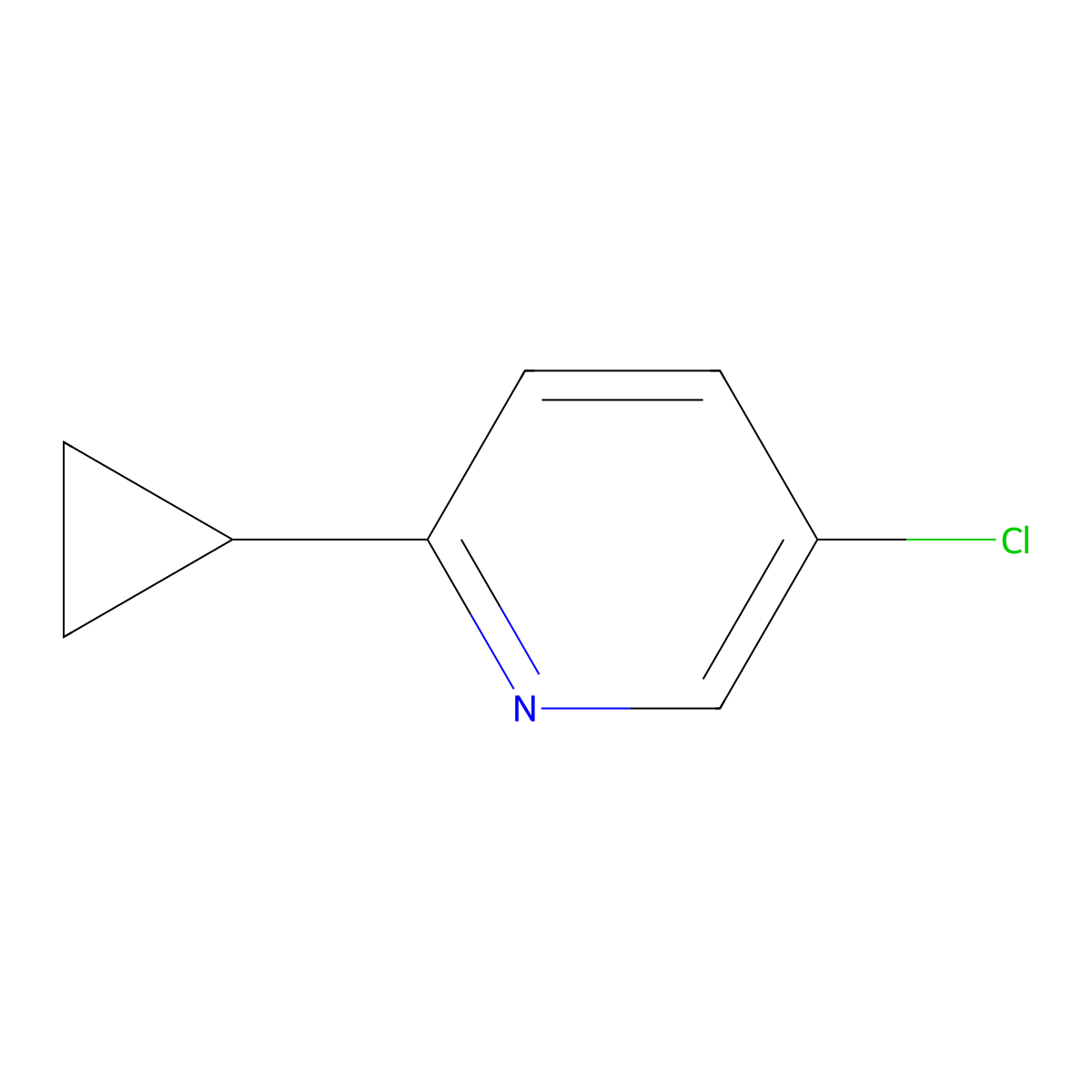 5-Chloro-2-cyclopropylpyridine molecular structure, CAS 1369942-84-6