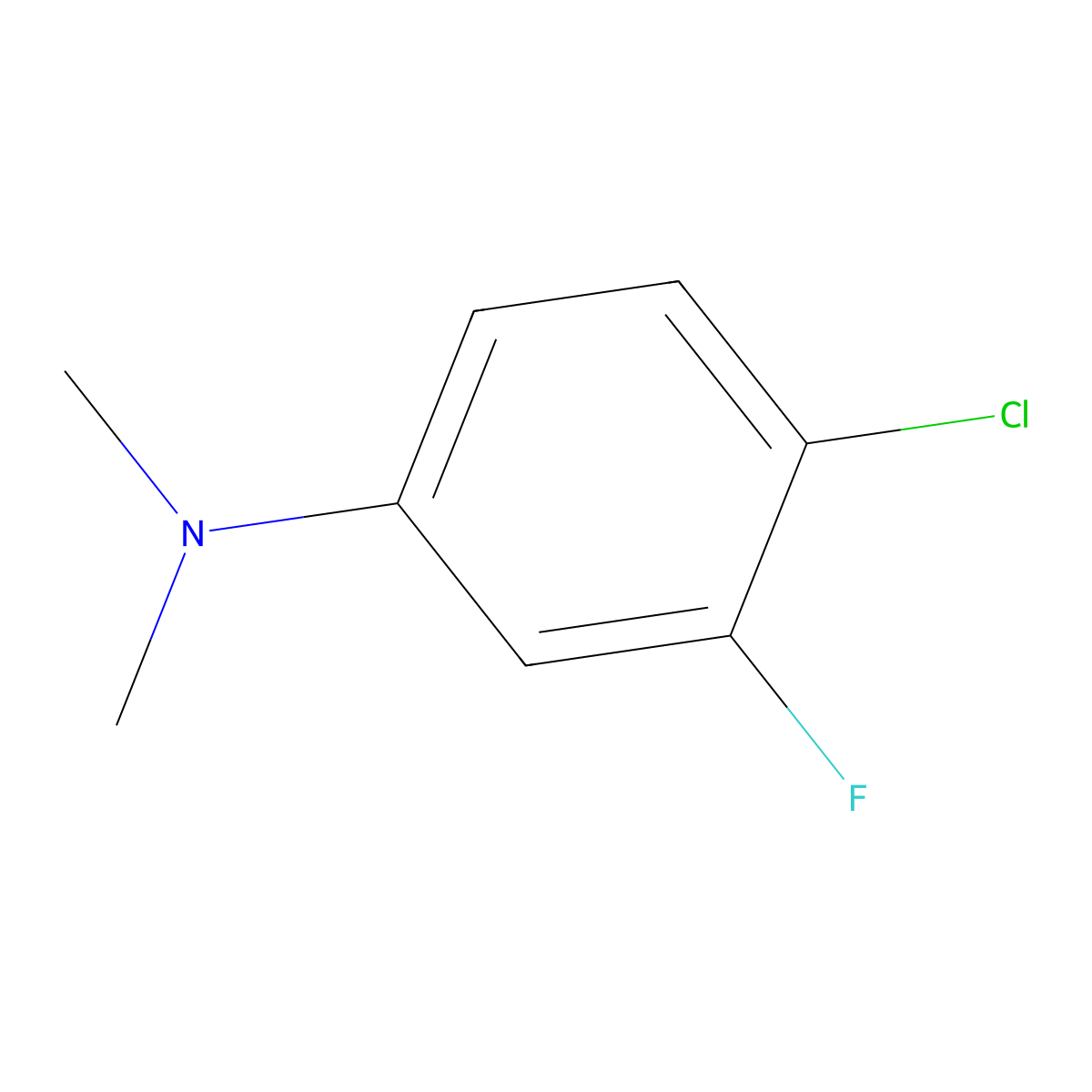 4-chloro-3-fluoro-N,N-dimethylaniline molecular structure, CAS 1369947-74-9