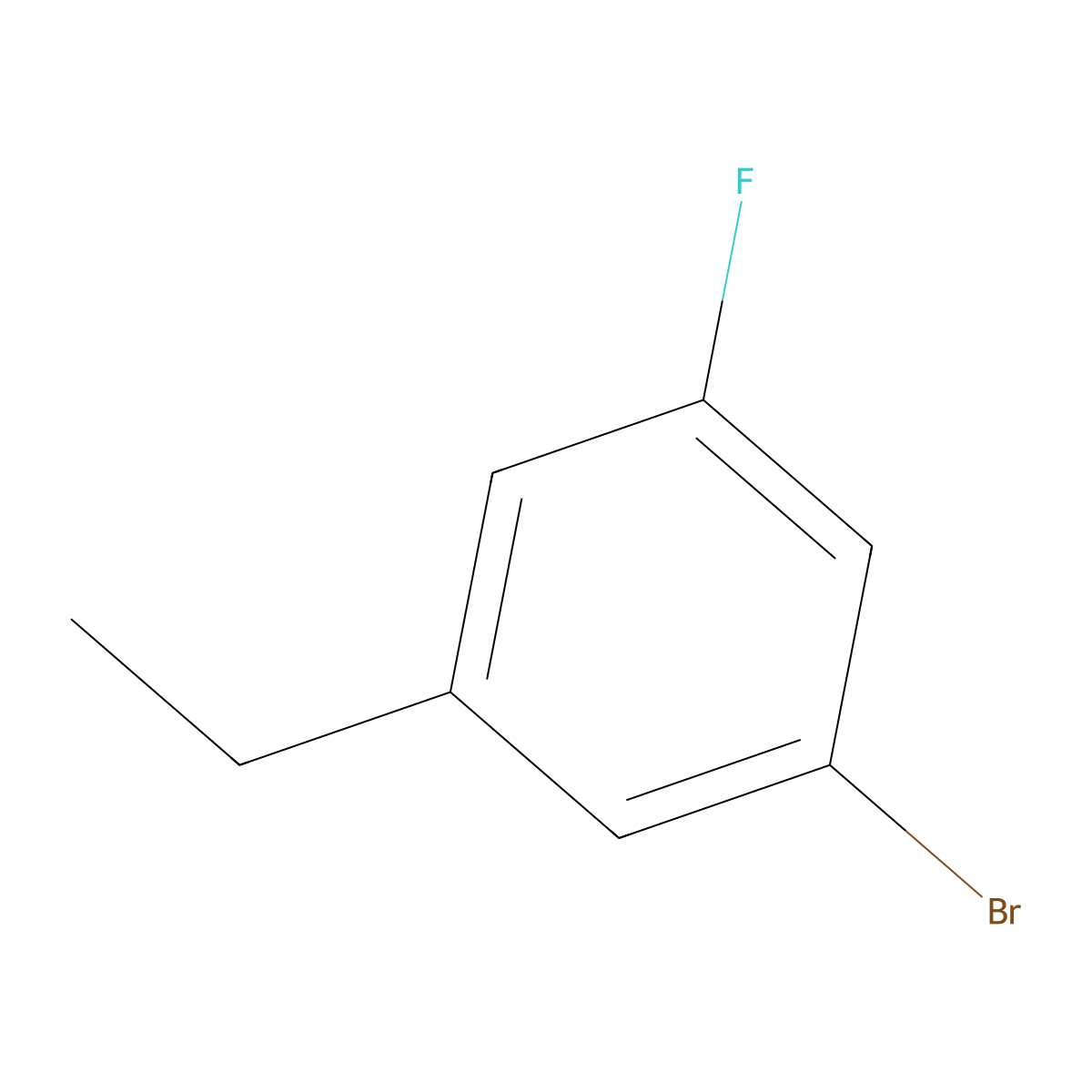 1-Bromo-3-ethyl-5-fluorobenzene molecular structure, CAS 1369947-95-4