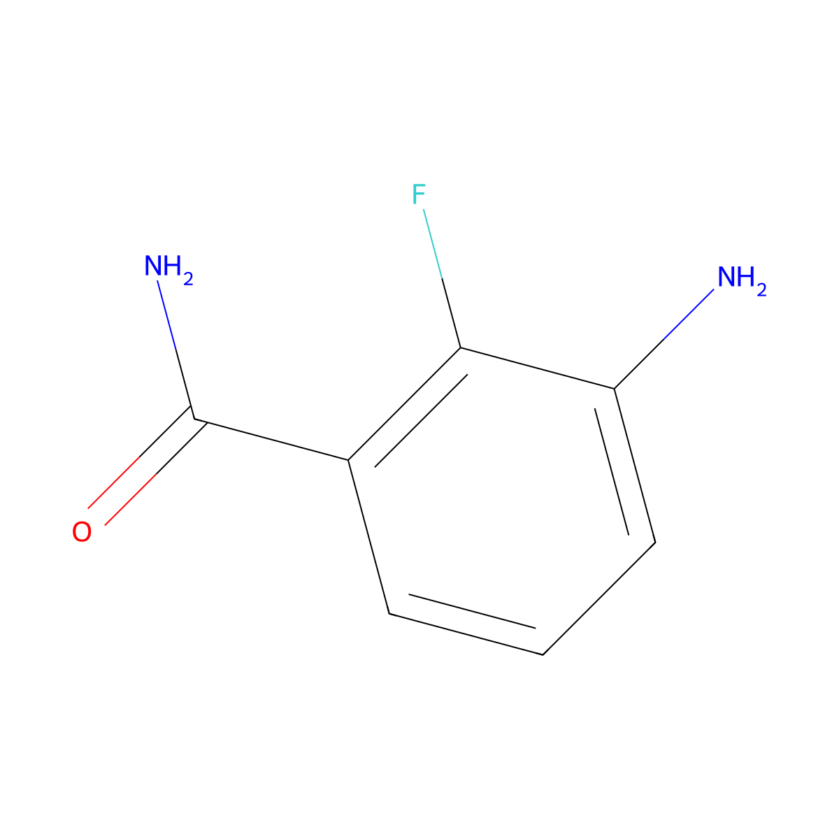 3-Amino-2-fluorobenzamide molecular structure, CAS 1369948-83-3