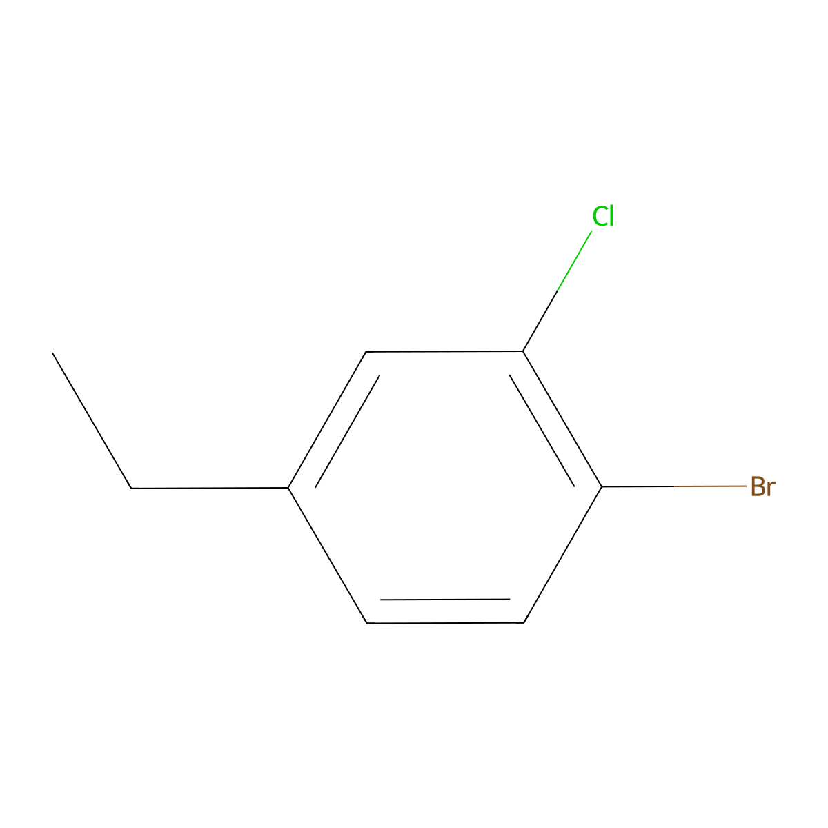 1-Bromo-2-chloro-4-ethylbenzene molecular structure, CAS 1369951-03-0