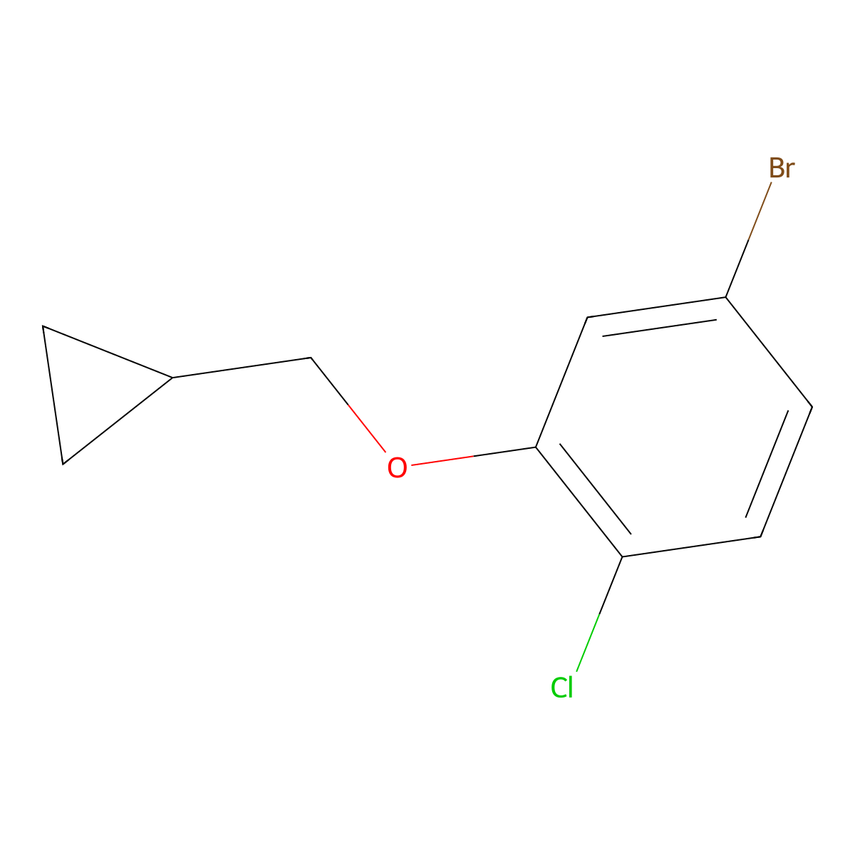4-Bromo-1-chloro-2-(cyclopropylmethoxy)benzene molecular structure, CAS 1369951-49-4