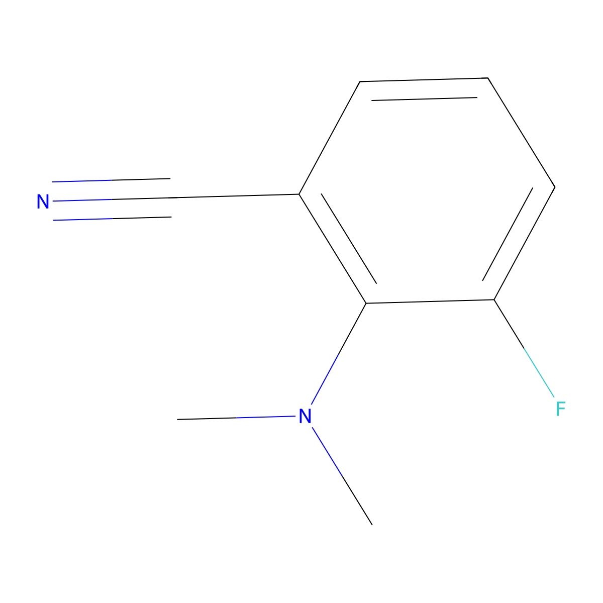 2-(Dimethylamino)-3-fluorobenzonitrile molecular structure, CAS 1369951-68-7