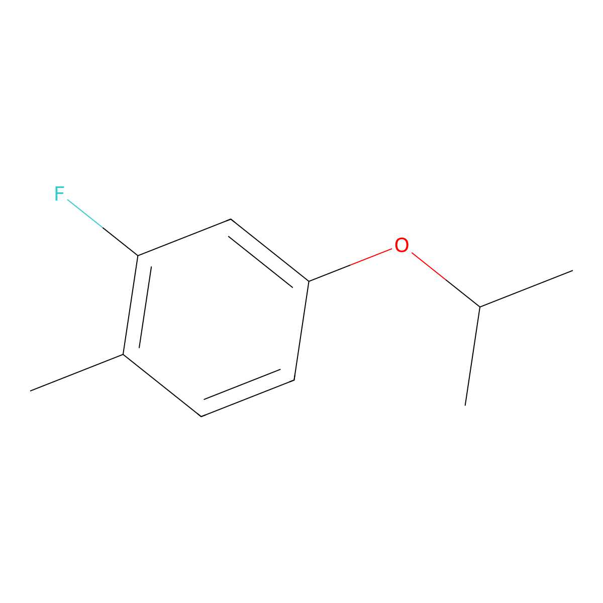 2-Fluoro-4-isopropoxy-1-methylbenzene molecular structure, CAS 1369951-91-6