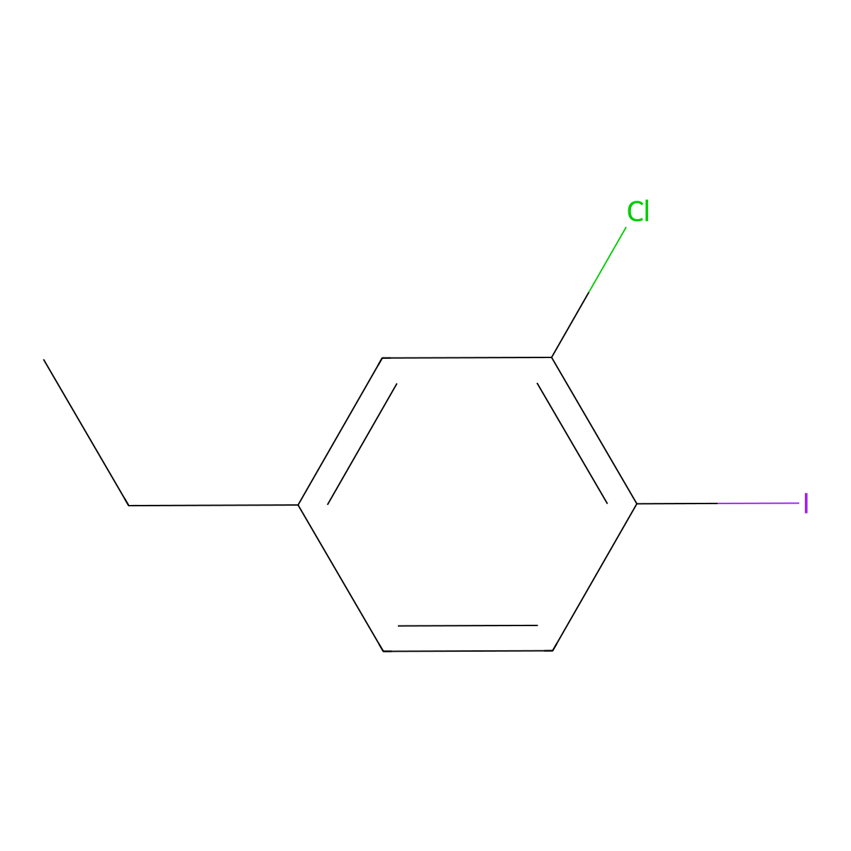 2-Chloro-4-ethyl-1-iodobenzene molecular structure, CAS 1369951-95-0