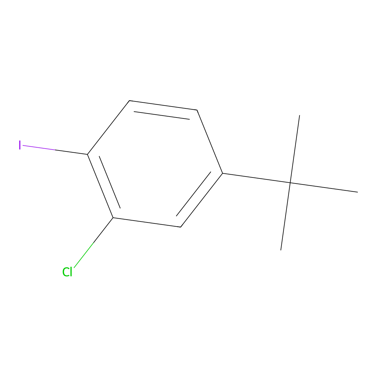 4-(Tert-butyl)-2-chloro-1-iodobenzene molecular structure, CAS 1369952-10-2