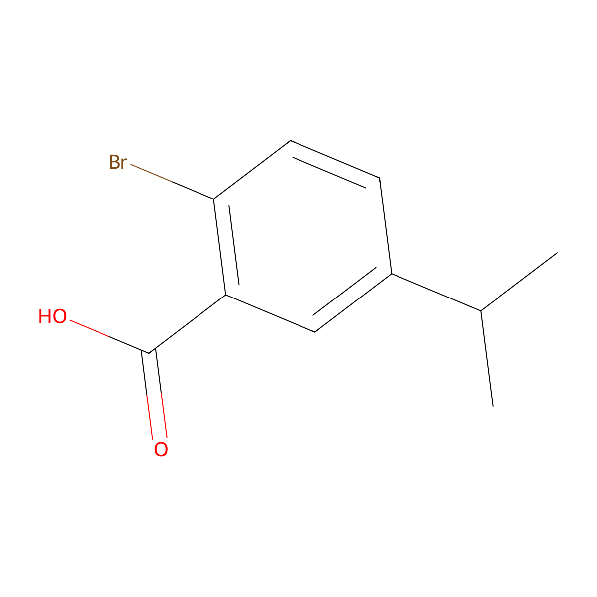 2-Bromo-5-(1-methylethyl)benZoic acid molecular structure, CAS 1369952-23-7