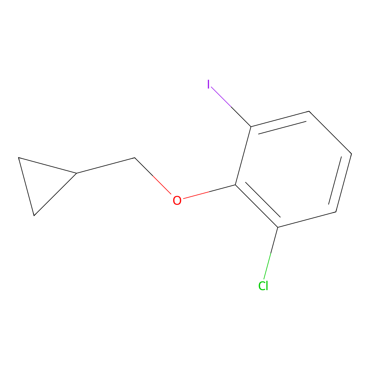 1-Chloro-2-(cyclopropylmethoxy)-3-iodobenZene molecular structure, CAS 1369952-63-5
