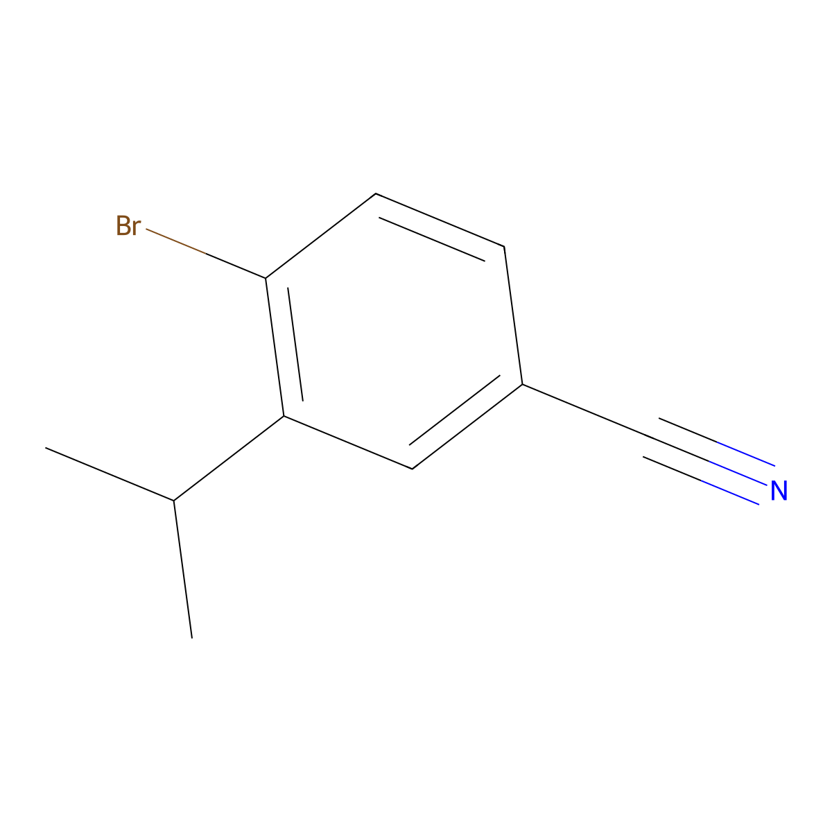 4-Bromo-3-isopropylbenzonitrile molecular structure, CAS 1369954-02-8
