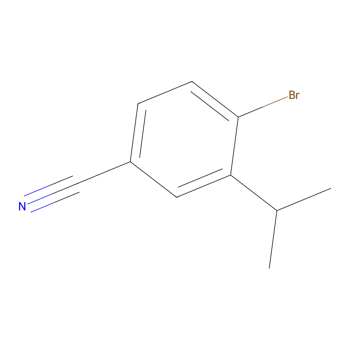 4-Bromo-3-isopropylbenzonitrile molecular structure, CAS 1369954-02-8