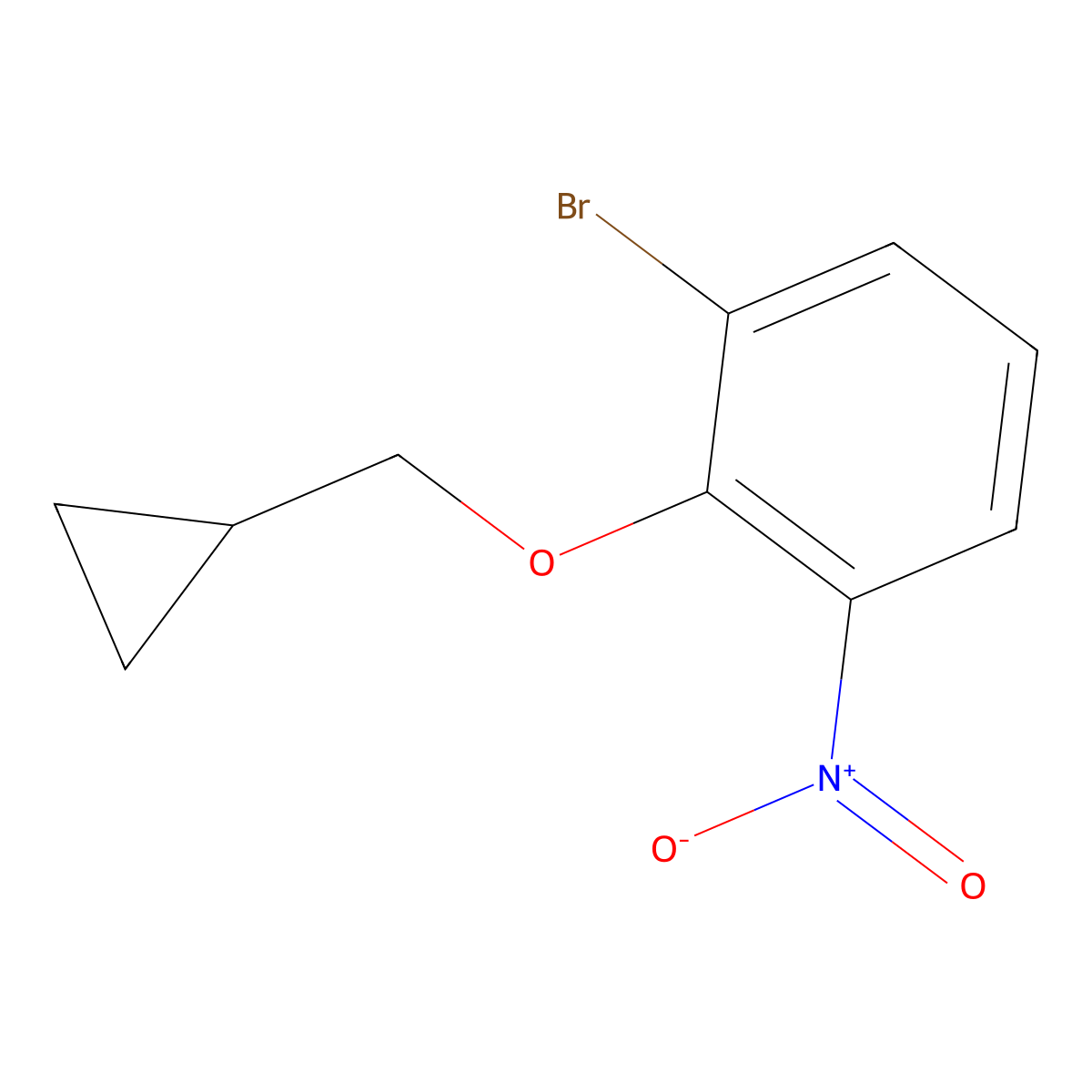 1-Bromo-2-(cyclopropylmethoxy)-3-nitrobenzene molecular structure, CAS 1369955-38-3