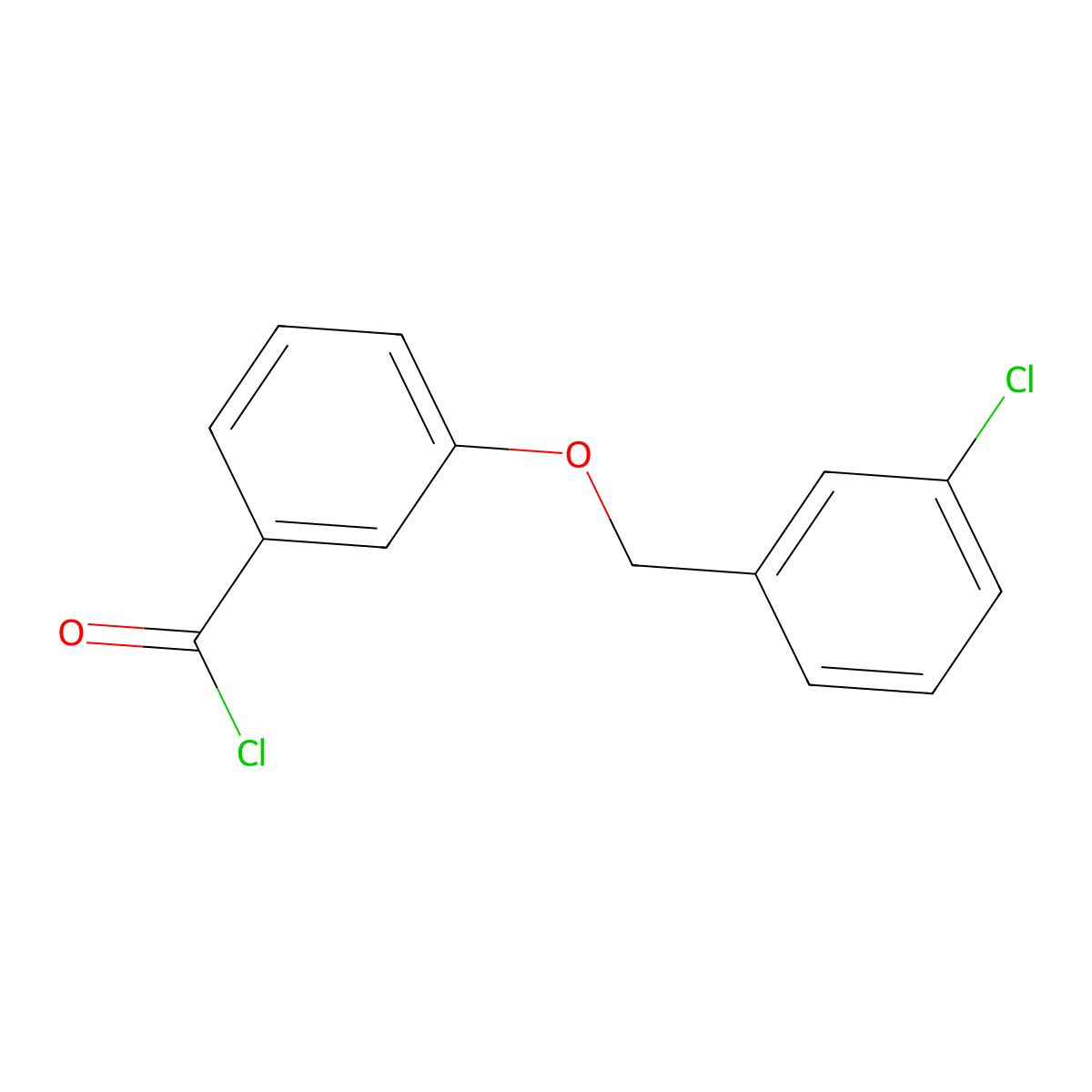 3-[(3-Chlorobenzyl)oxy]benzoyl chloride molecular structure, CAS 136996-42-4