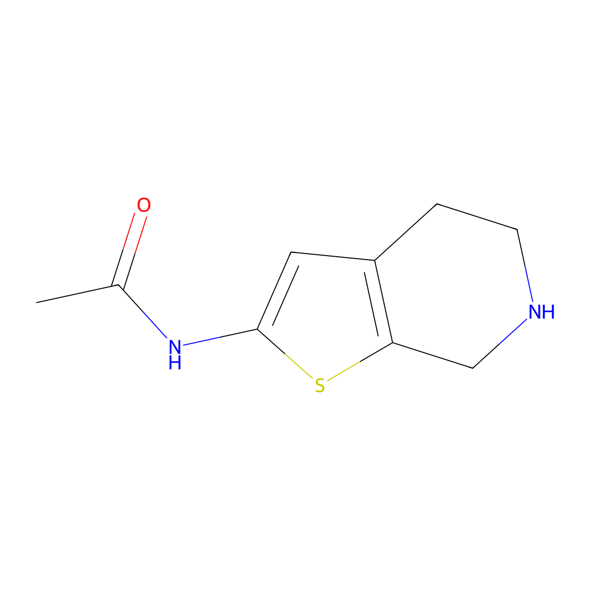 N-(4,5,6,7-tetrahydrothieno[2,3-c]pyridin-2-yl)acetamide molecular structure, CAS 1369966-94-8