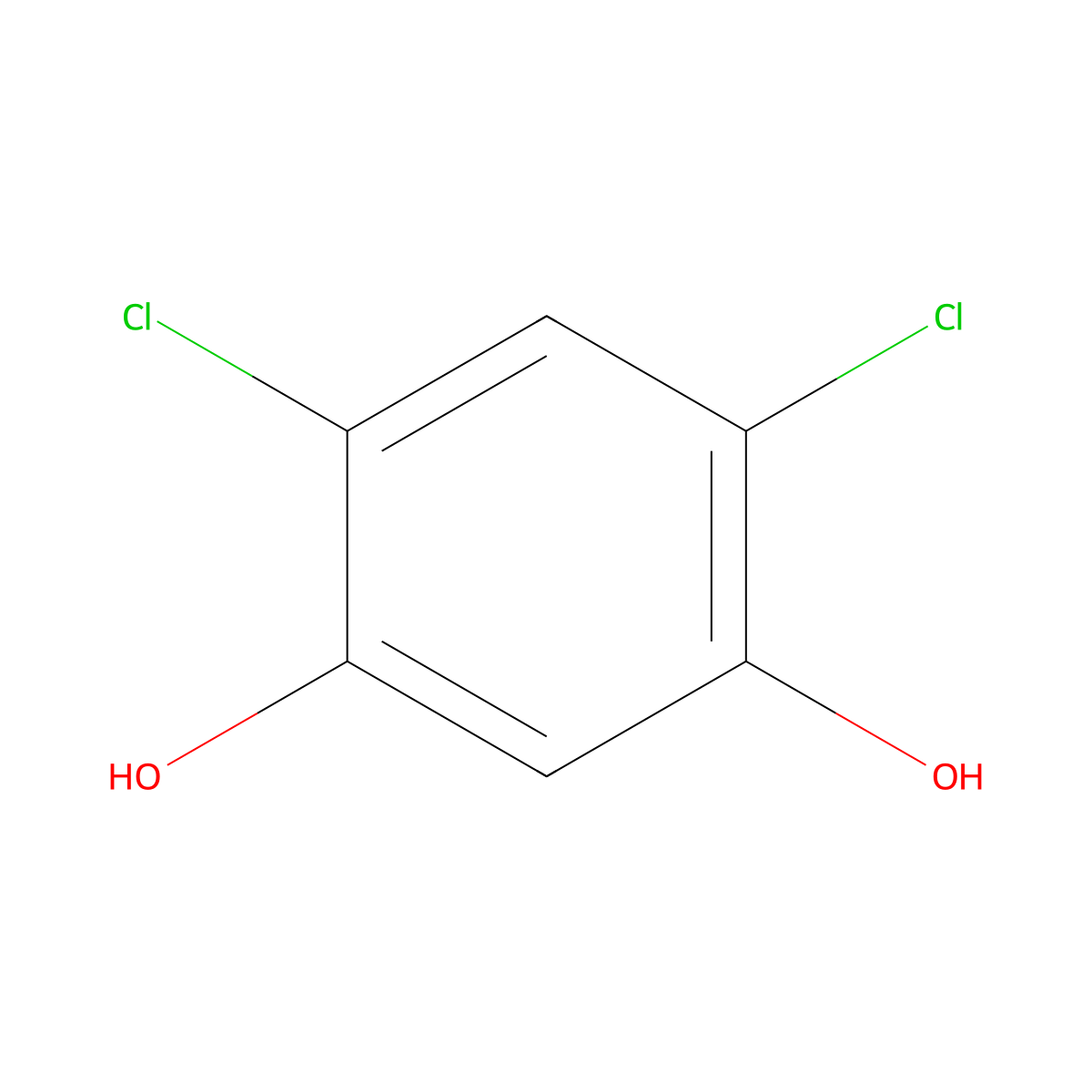 1,3-Benzenediol, 4,6-dichloro- molecular structure, CAS 137-19-9