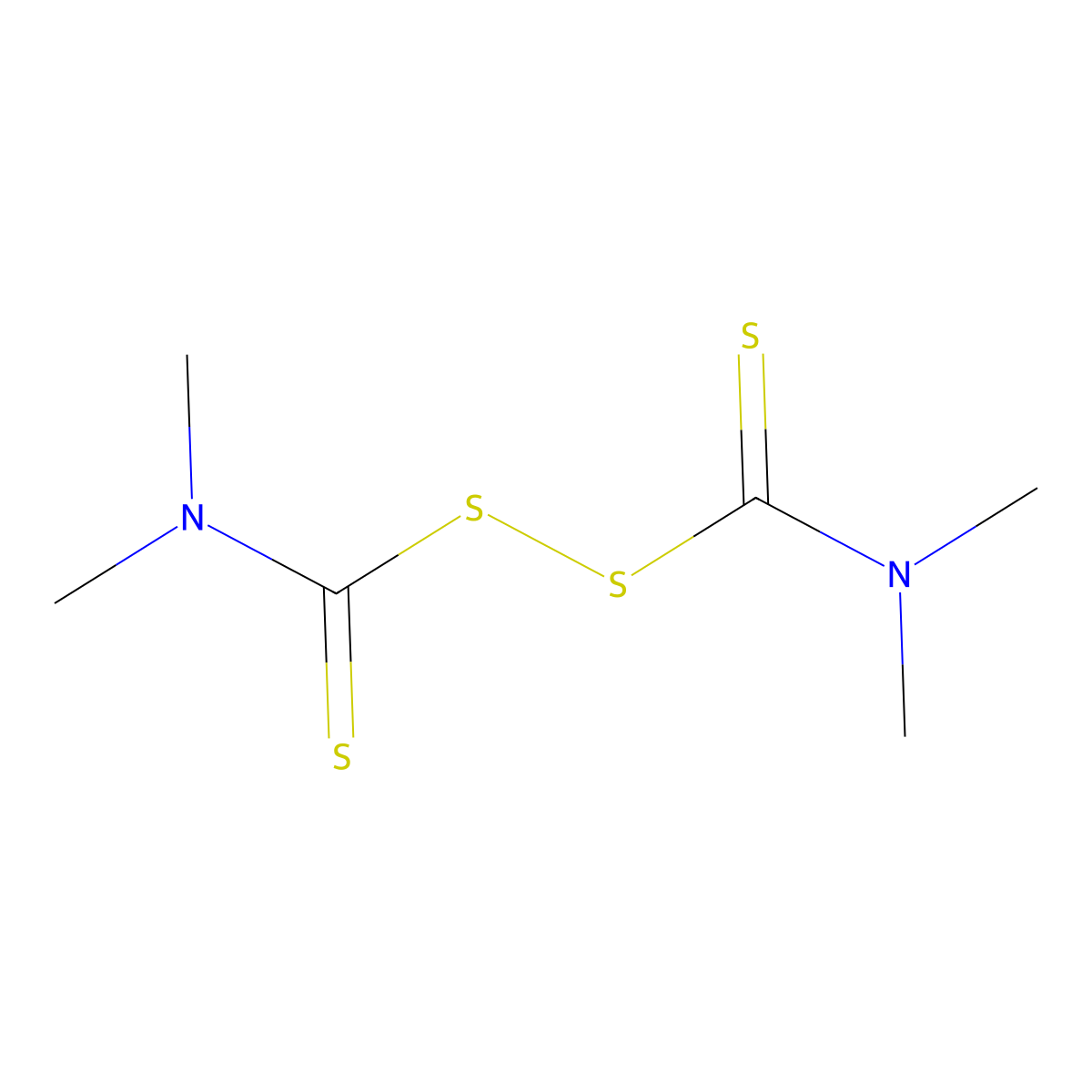 Thiram molecular structure, CAS 137-26-8