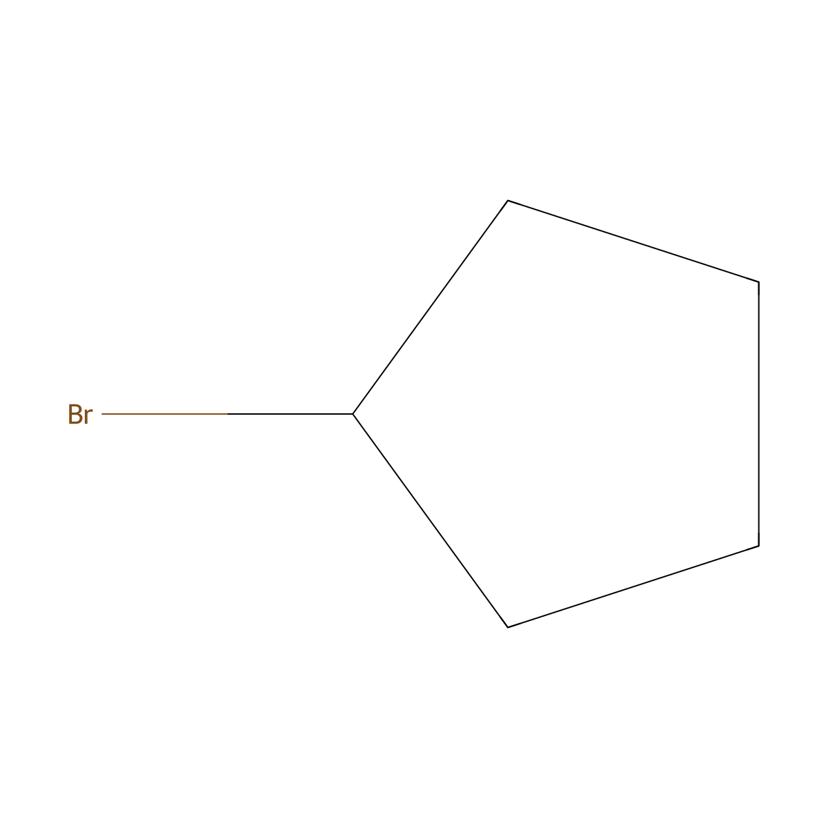 Bromocyclopentane molecular structure, CAS 137-43-9