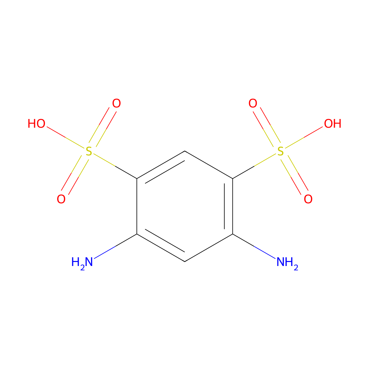 1,3-Benzenedisulfonic acid, 4,6-diamino- molecular structure, CAS 137-50-8