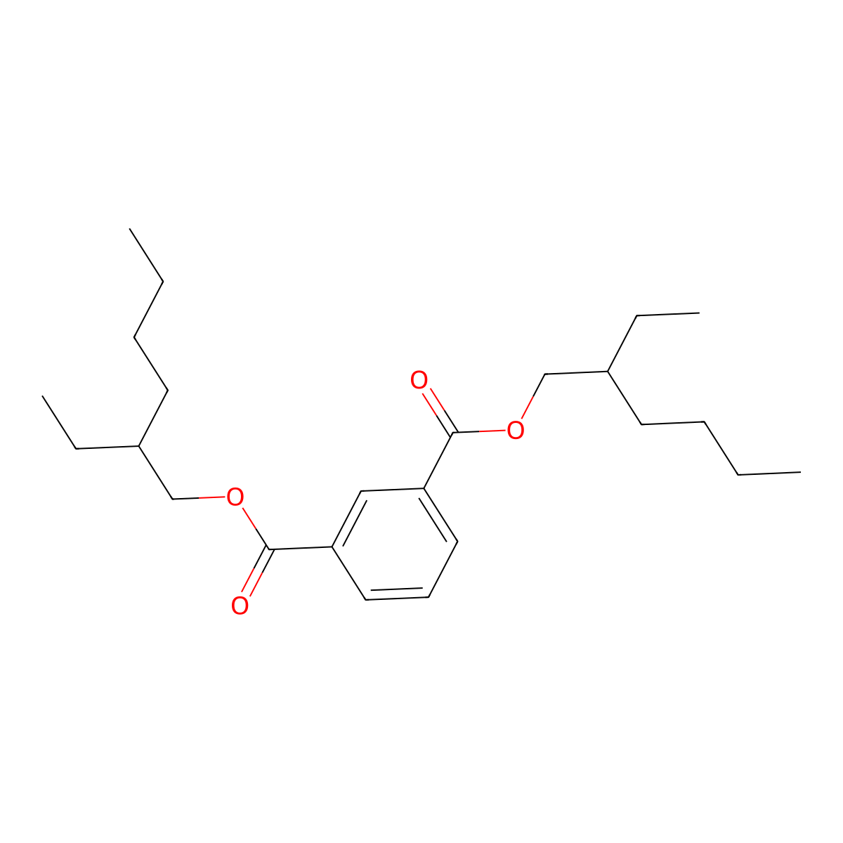 Bis(2-ethylhexyl) isophthalate molecular structure, CAS 137-89-3