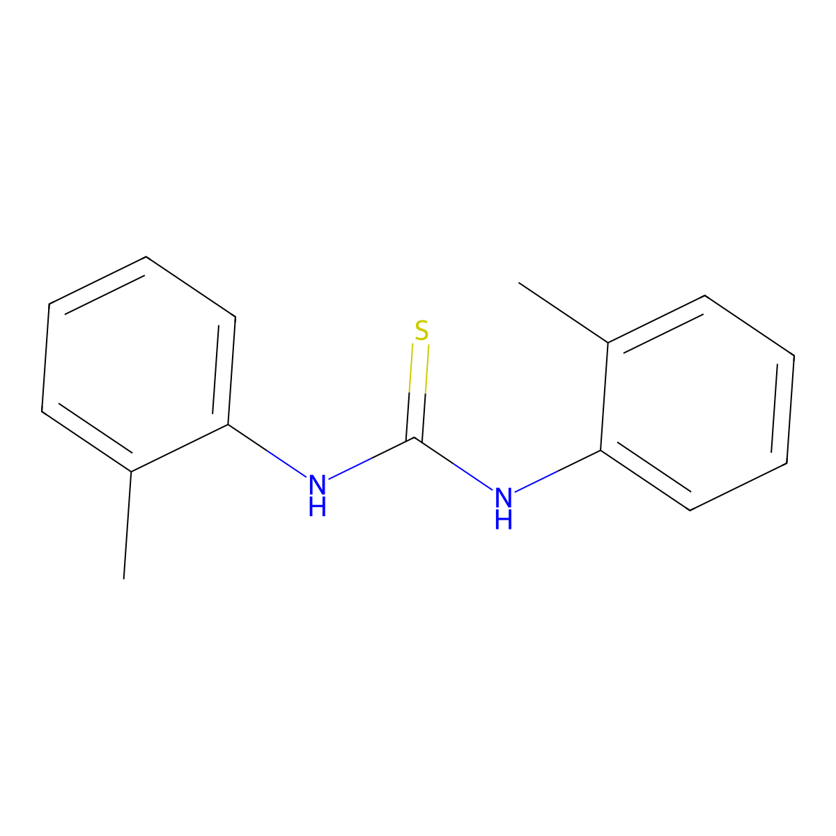 1,3-Bis(o-tolyl)thiourea molecular structure, CAS 137-97-3