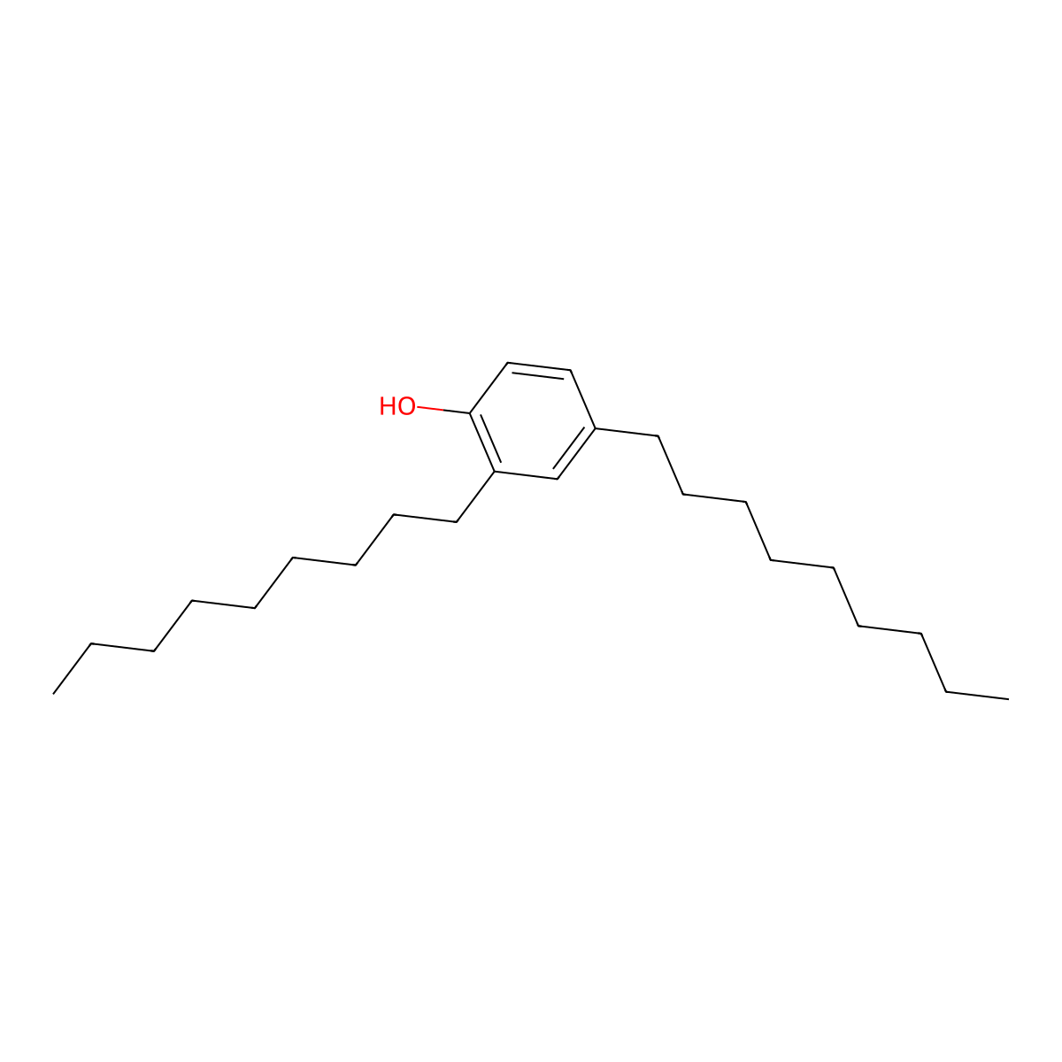 2,4-Dinonylphenol molecular structure, CAS 137-99-5