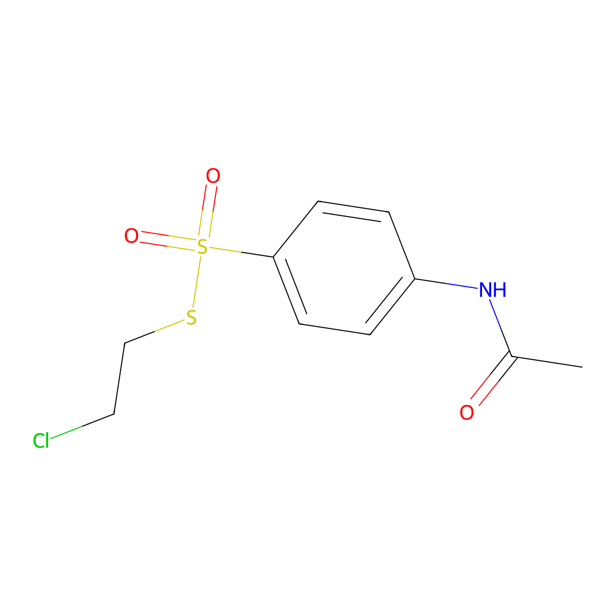 N-[4-(2-chloroethylsulfanylsulfonyl)phenyl]acetamide molecular structure, CAS 13700-06-6