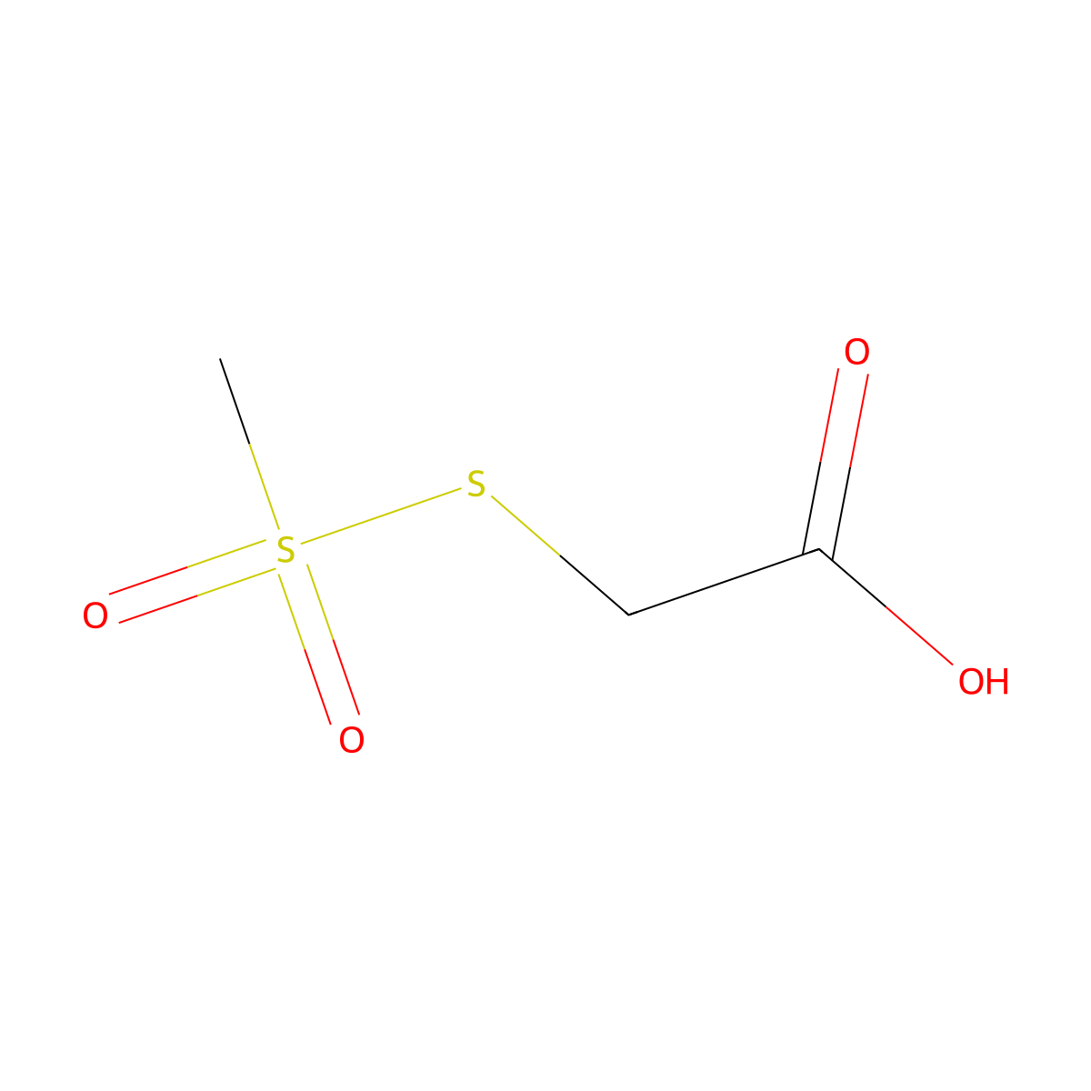 2-((Methylsulfonyl)thio)acetic acid molecular structure, CAS 13700-15-7