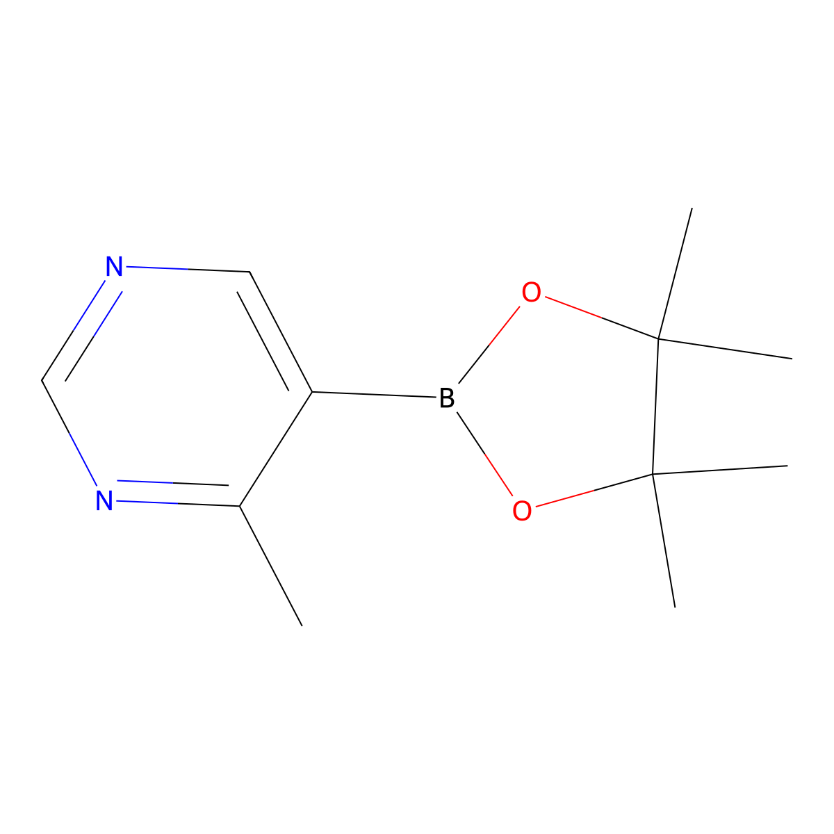 (4-Methylpyrimidin-5-yl)boronic acid pinacol ester molecular structure, CAS 1370001-96-9
