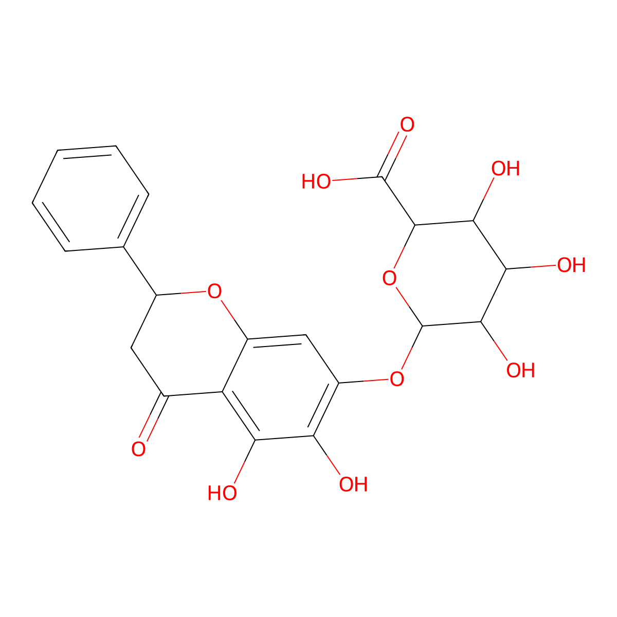 Dihydrobaicalin molecular structure, CAS 1370002-08-6