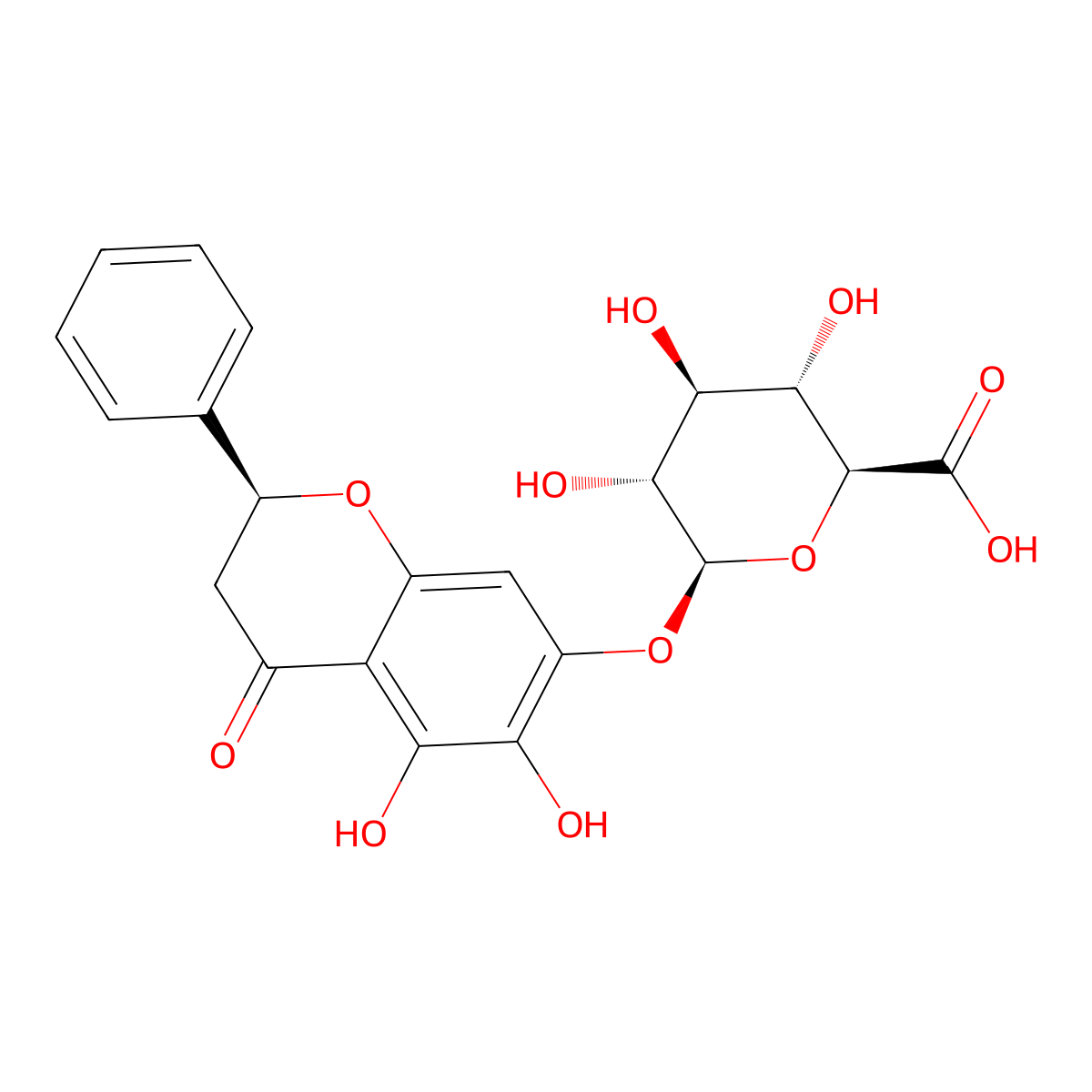 Dihydrobaicalin molecular structure, CAS 1370002-08-6