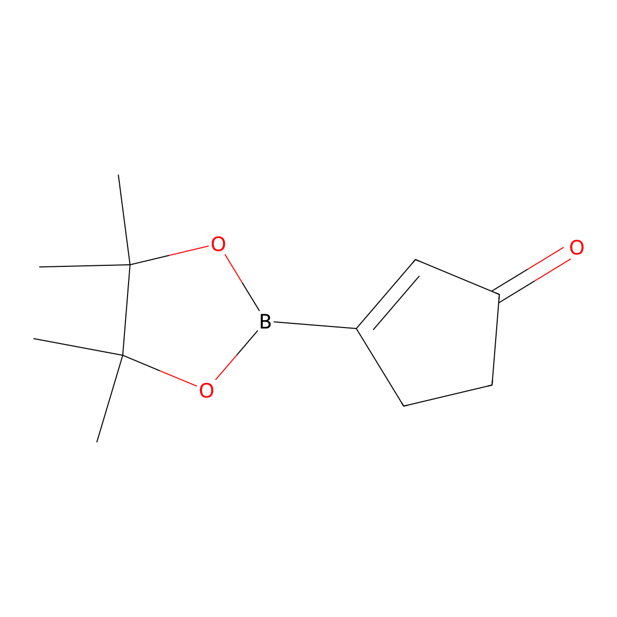 3-(4,4,5,5-Tetramethyl-1,3,2-dioxaborolan-2-yl)-2-cyclopenten-1-one molecular structure, CAS 1370008-65-3
