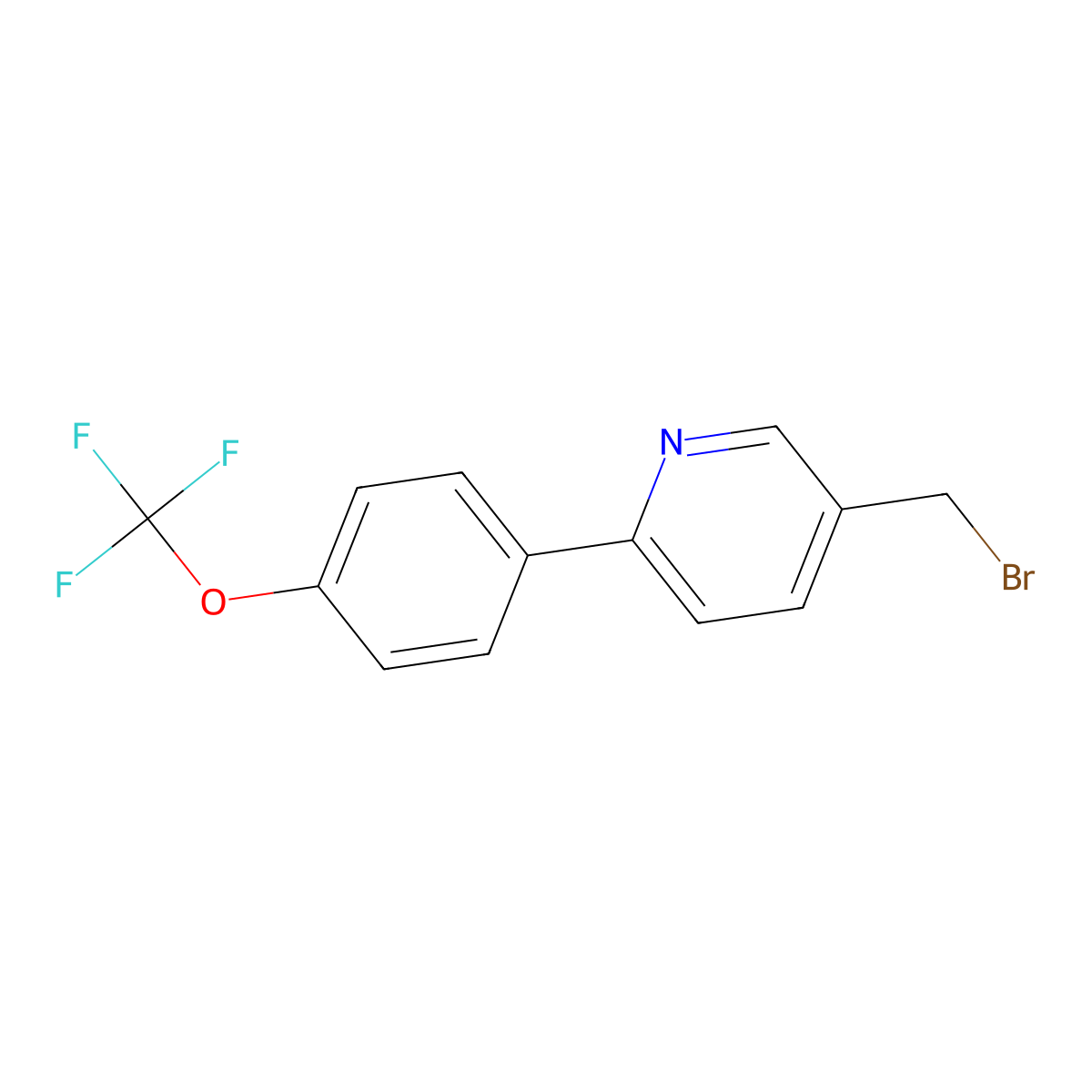 5-(Bromomethyl)-2-(4-trifluoromethoxyphenyl)pyridine molecular structure, CAS 1370025-51-6