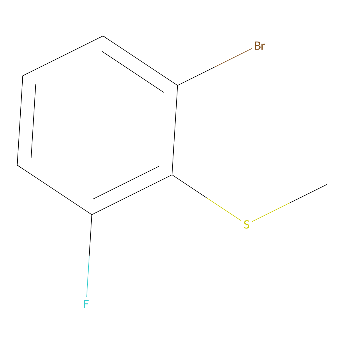2-Bromo-6-fluorothioanisole molecular structure, CAS 1370025-53-8