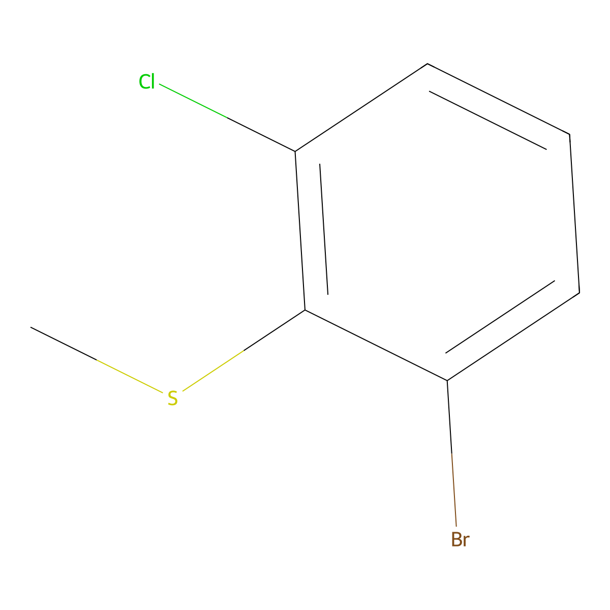 2-Bromo-6-chlorothioanisole molecular structure, CAS 1370025-57-2