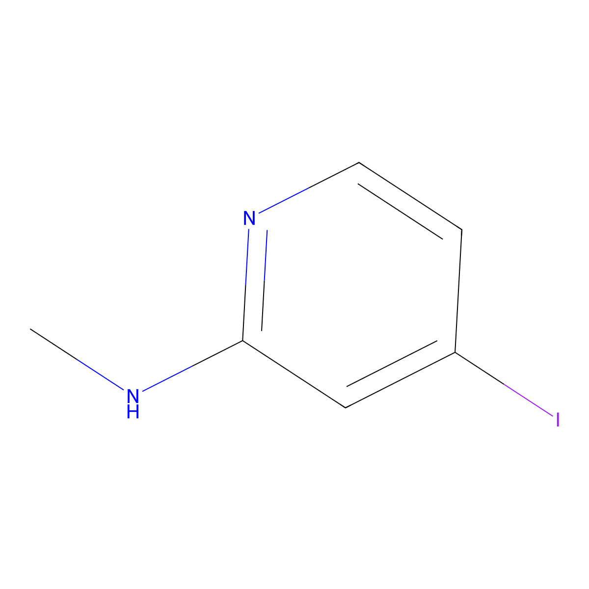 2-Methylamino-4-iodopyridine molecular structure, CAS 1370025-58-3