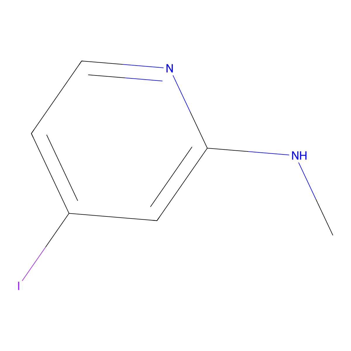 2-Methylamino-4-iodopyridine molecular structure, CAS 1370025-58-3
