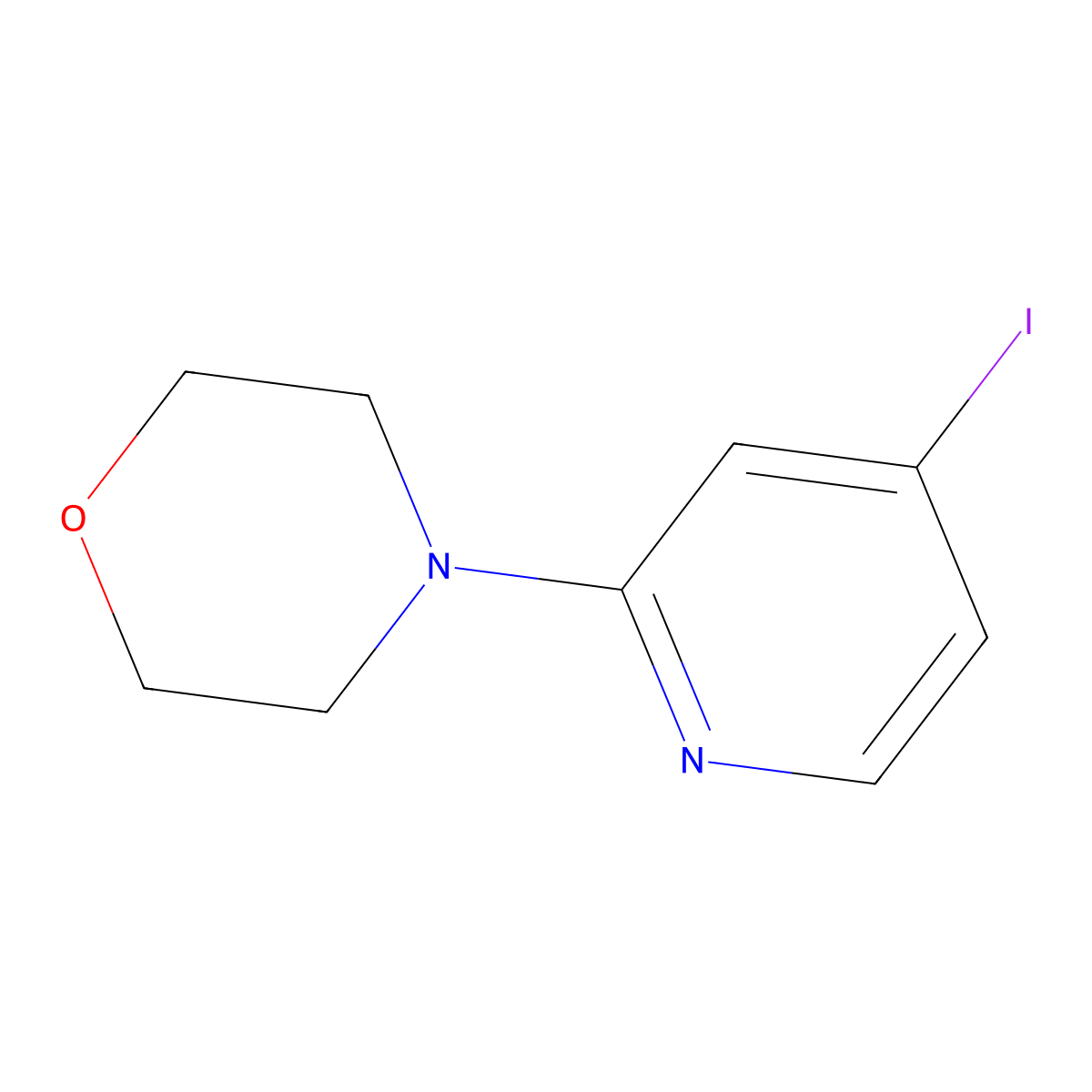 4-(4-Iodopyridin-2-yl)morpholine molecular structure, CAS 1370025-59-4