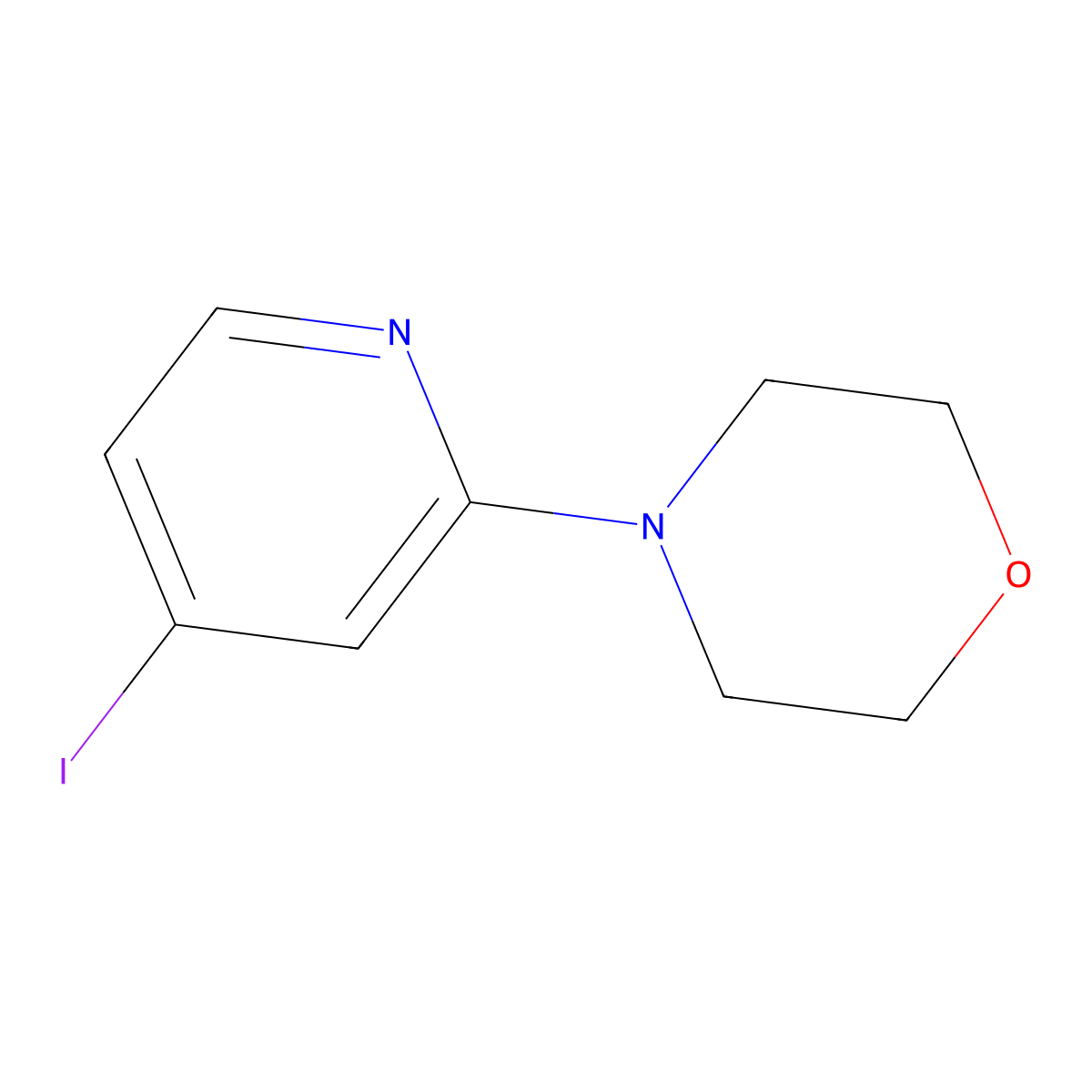 4-(4-Iodopyridin-2-yl)morpholine molecular structure, CAS 1370025-59-4