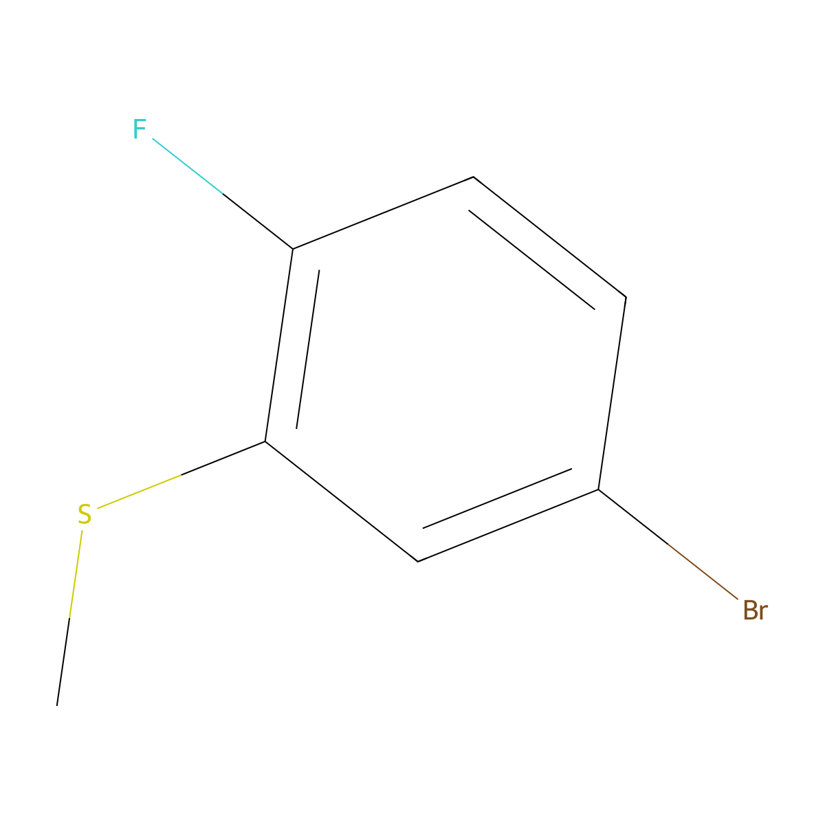 5-Bromo-2-fluorothioanisole molecular structure, CAS 1370025-62-9