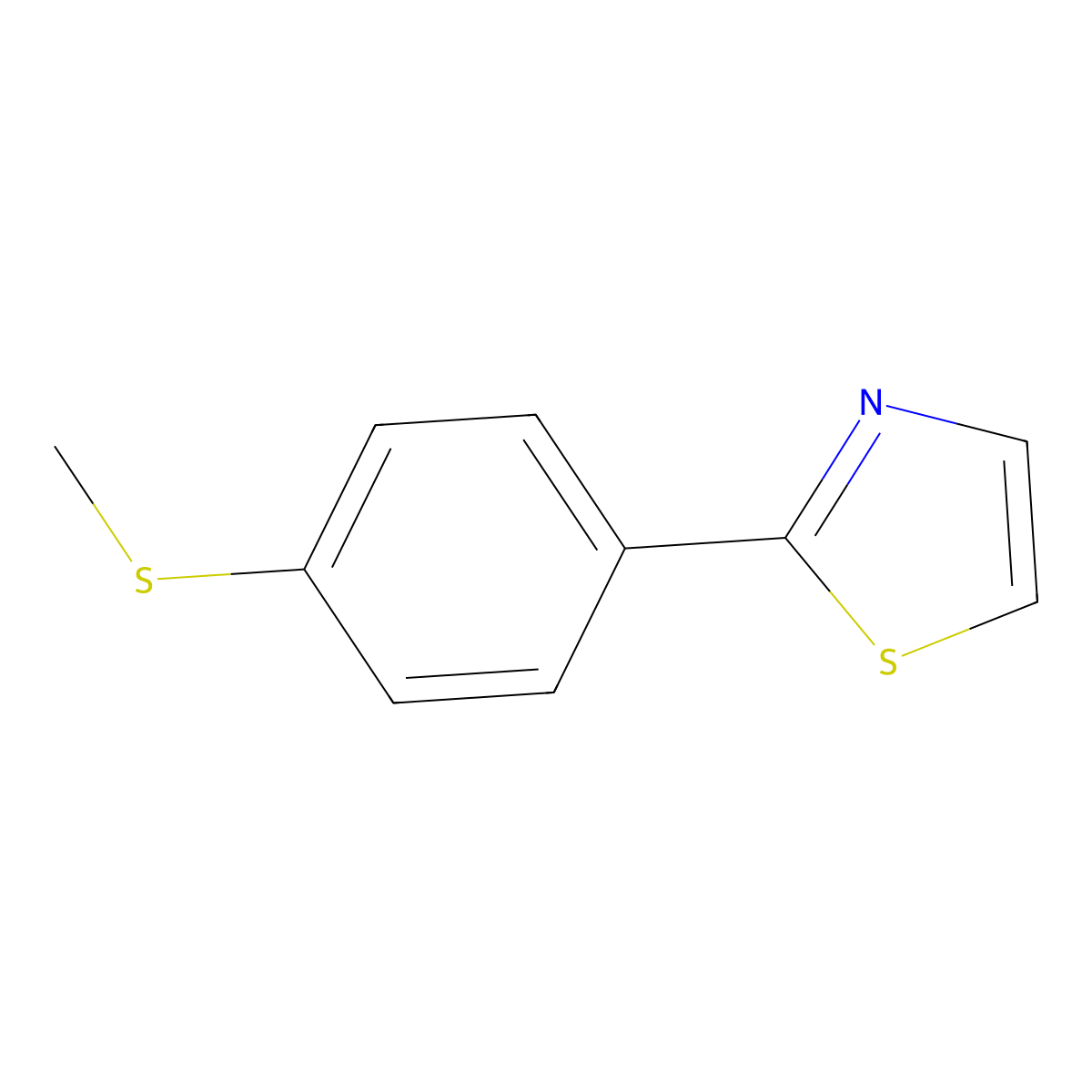 2-[4-(Methylsulfanyl)phenyl]-1,3-thiazole molecular structure, CAS 1370032-12-4