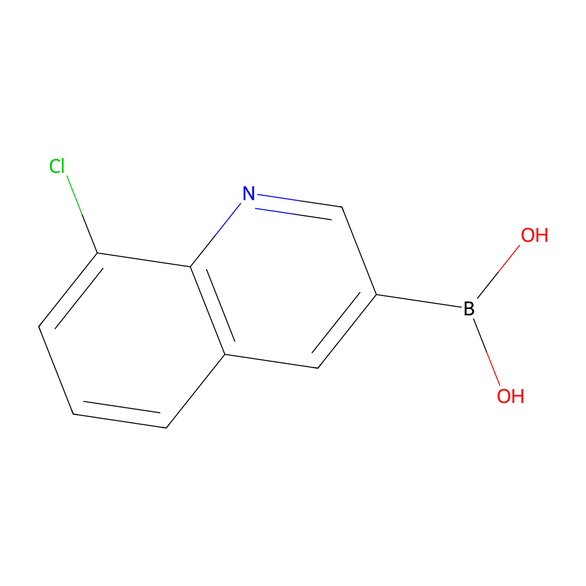 (8-Chloroquinolin-3-yl)boronic acid molecular structure, CAS 1370040-67-7